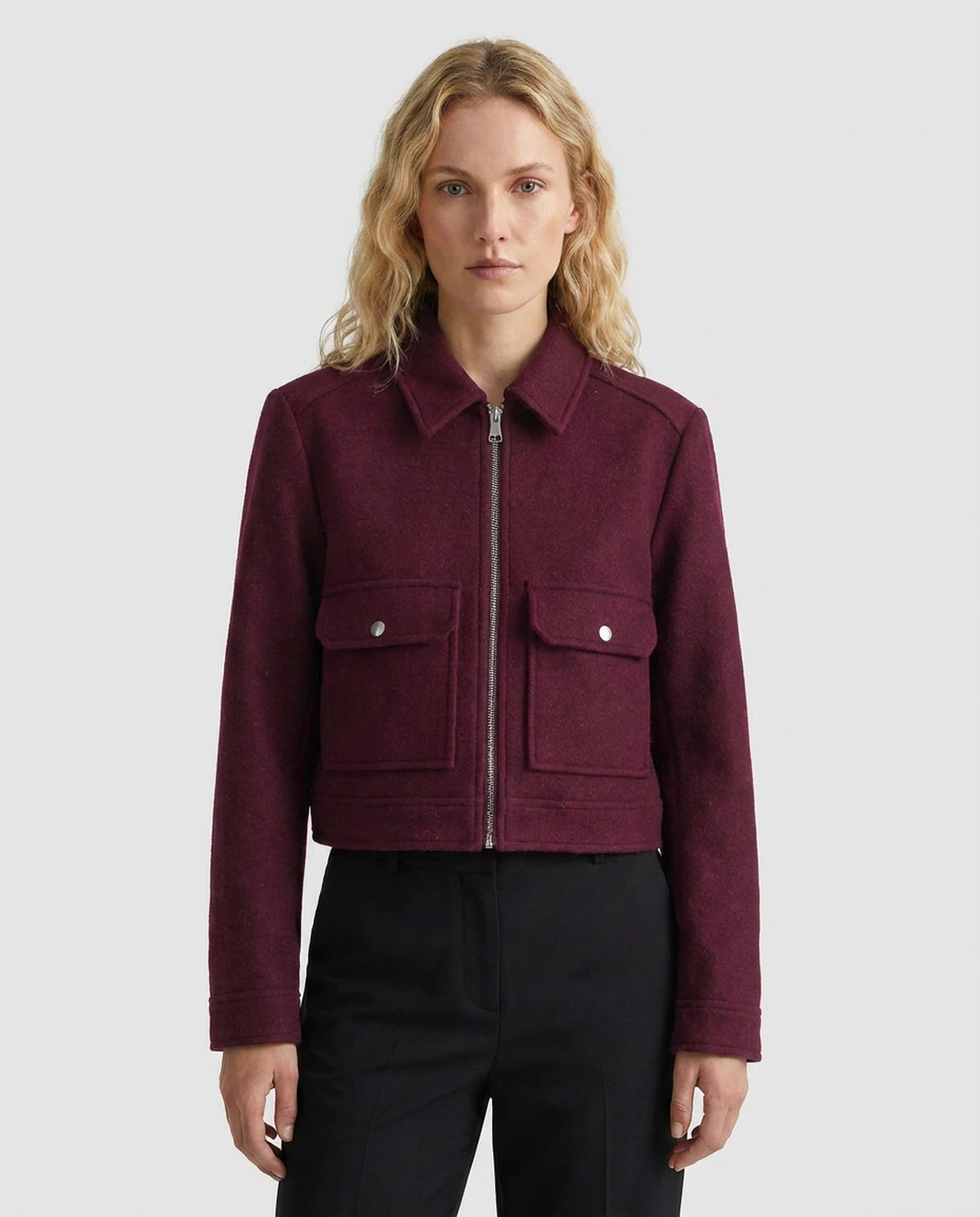 Solstice Coat — Burgundy