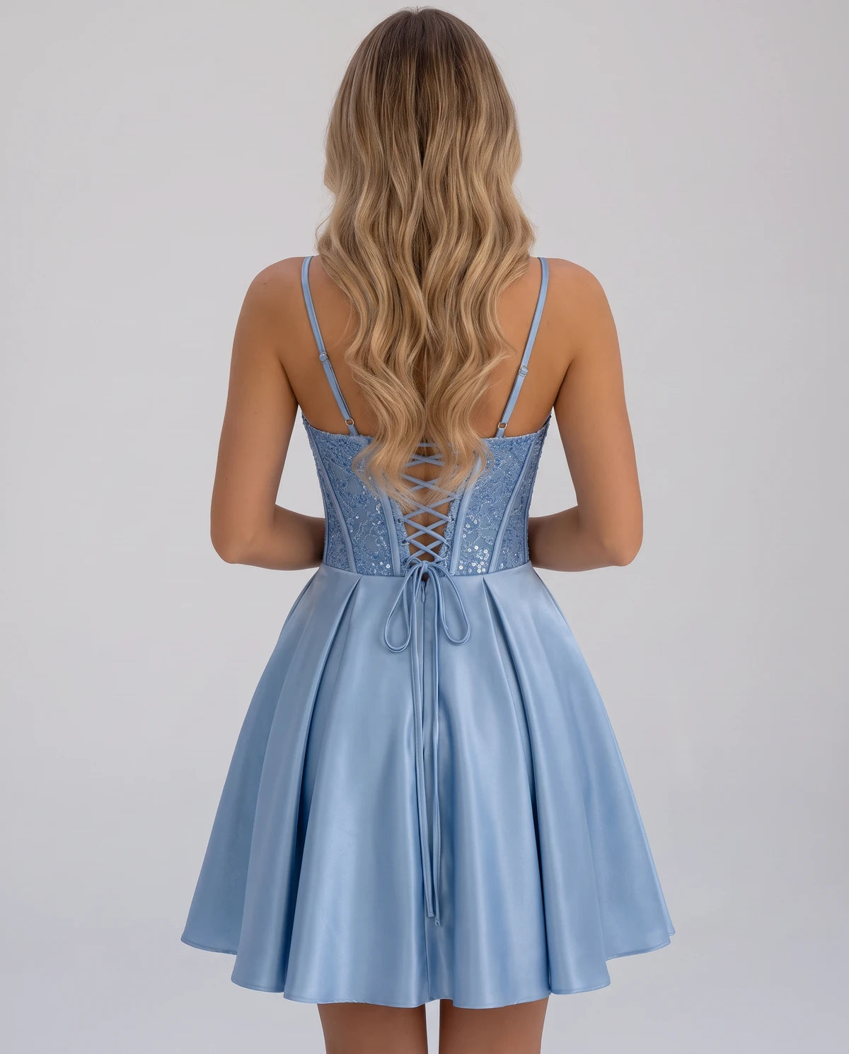 Sorbonne Mini Dress — Dusty Blue | SKU: SD-93312-dustyblue-2,SD-93312-dustyblue-4,SD-93312-dustyblue-6,SD-93312-dustyblue-8,SD-93312-dustyblue-10,SD-93312-dustyblue-12,SD-93312-dustyblue-14,SD-93312-dustyblue-16,SD-93312-dustyblue-16W,SD-93312-dustyblue-18W,SD-93312-dustyblue-20W,SD-93312-dustyblue-22W