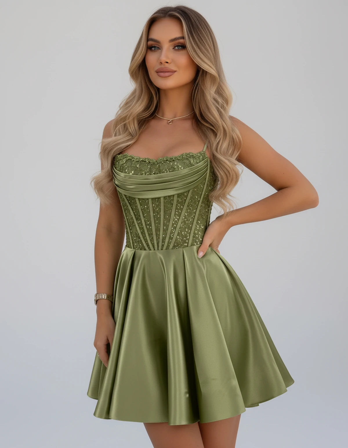 Sorbonne Mini Dress — Dusty Sage | SKU: SD-93312-dustysage-2,SD-93312-dustysage-4,SD-93312-dustysage-6,SD-93312-dustysage-8,SD-93312-dustysage-10,SD-93312-dustysage-12,SD-93312-dustysage-14,SD-93312-dustysage-16,SD-93312-dustysage-16W,SD-93312-dustysage-18W,SD-93312-dustysage-20W,SD-93312-dustysage-22W