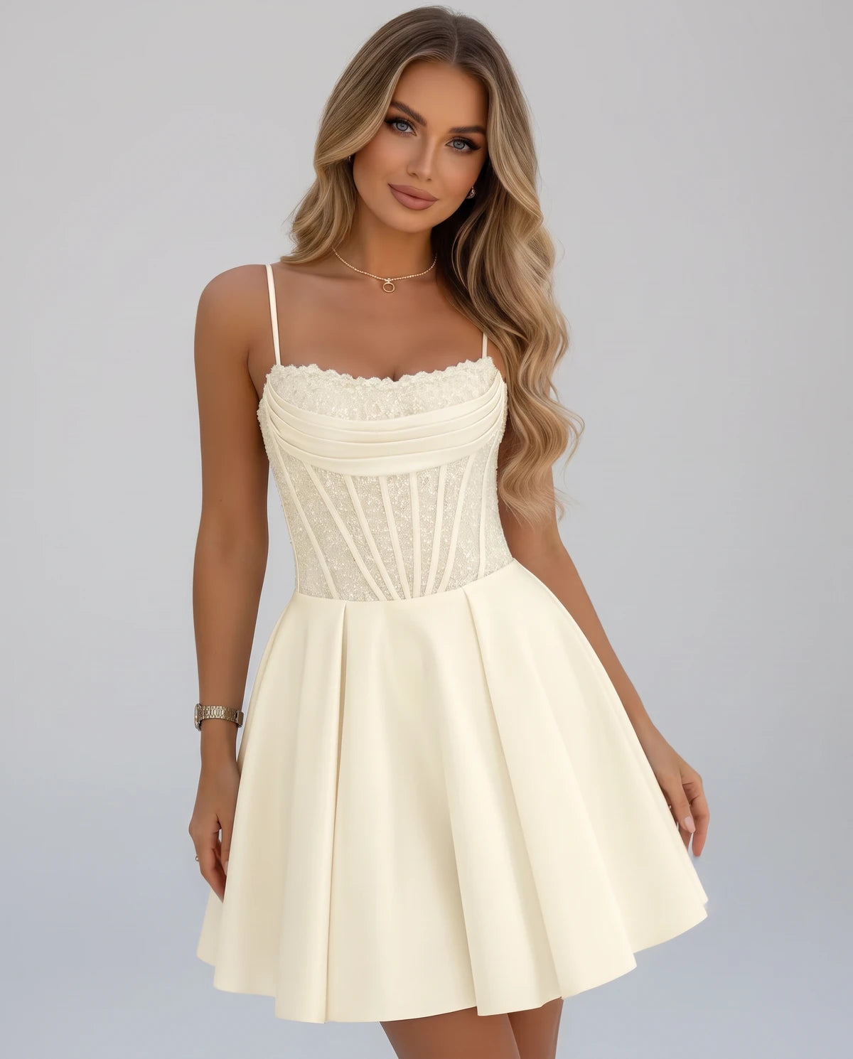 Sorbonne Mini Dress — Ivory