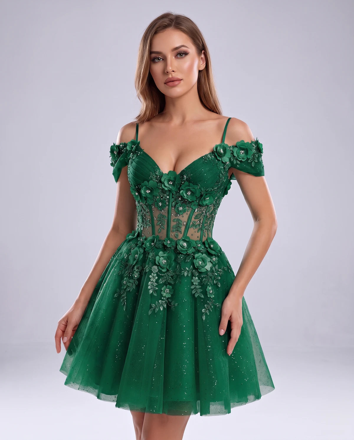 Sorrento Mini Dress — Green