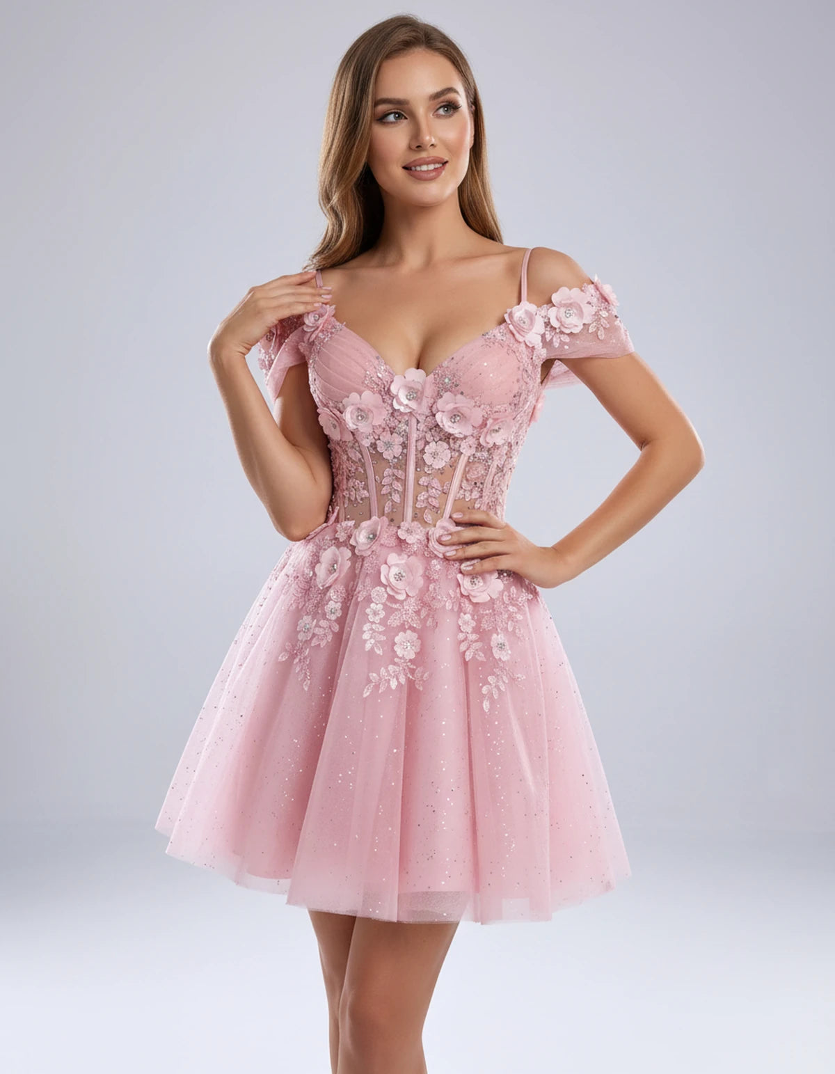 Sorrento Mini Dress — Pink | SKU: SD-31432-pink-2,SD-31432-pink-4,SD-31432-pink-6,SD-31432-pink-8,SD-31432-pink-10,SD-31432-pink-12,SD-31432-pink-14,SD-31432-pink-16,SD-31432-pink-16W,SD-31432-pink-18W,SD-31432-pink-20W,SD-31432-pink-22W