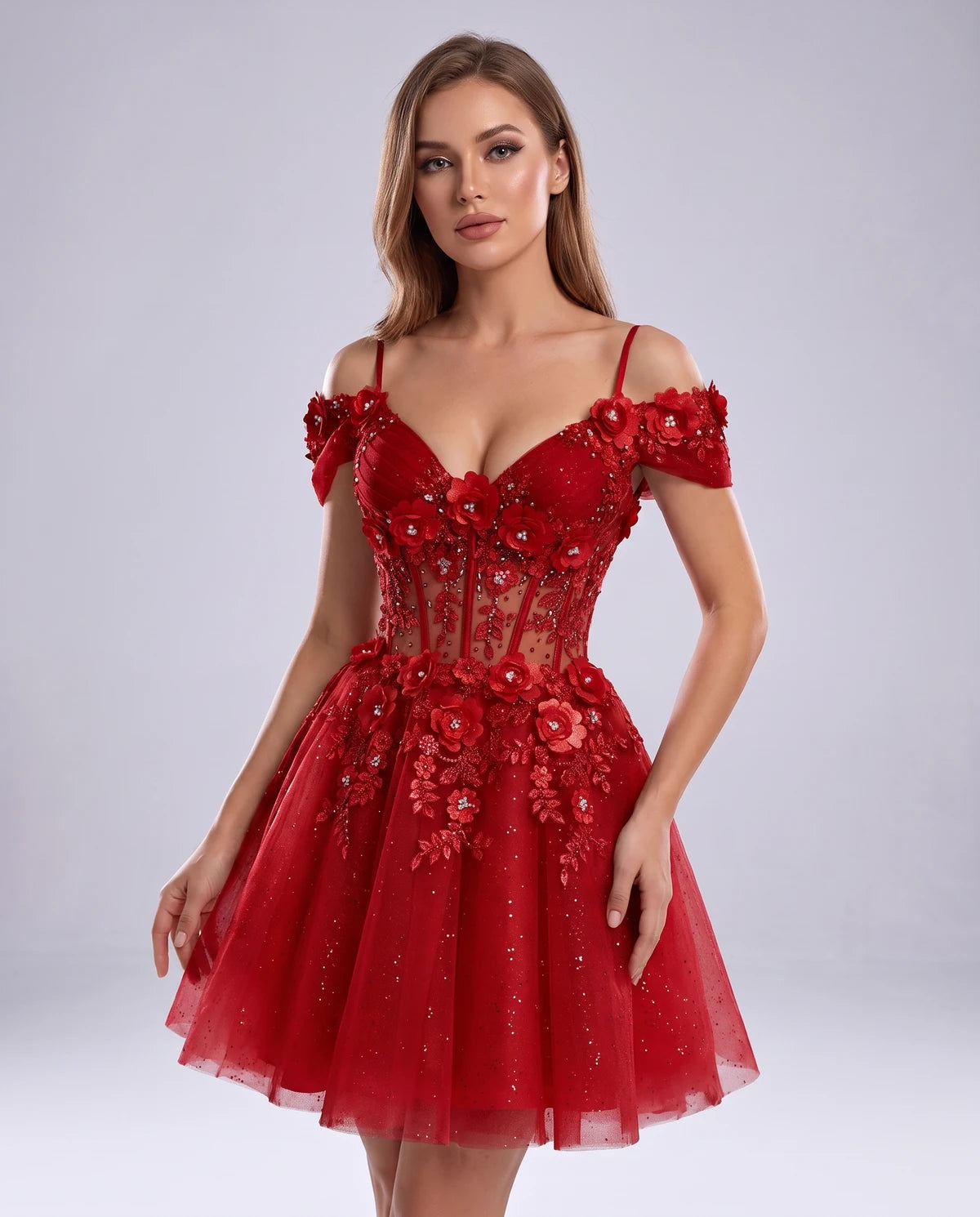 Sorrento Mini Dress — Red