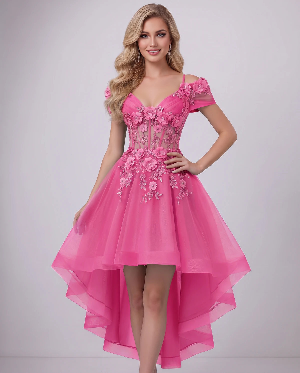 Stellaria Mini Dress — Pink