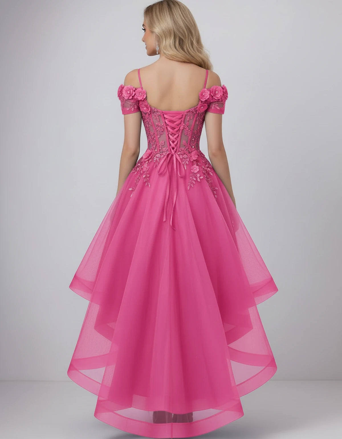 Stellaria Mini Dress — Pink | SKU: SD-42385-pink-2,SD-42385-pink-4,SD-42385-pink-6,SD-42385-pink-8,SD-42385-pink-10,SD-42385-pink-12,SD-42385-pink-14,SD-42385-pink-16,SD-42385-pink-18W,SD-42385-pink-20W,SD-42385-pink-22W,SD-42385-pink-24W