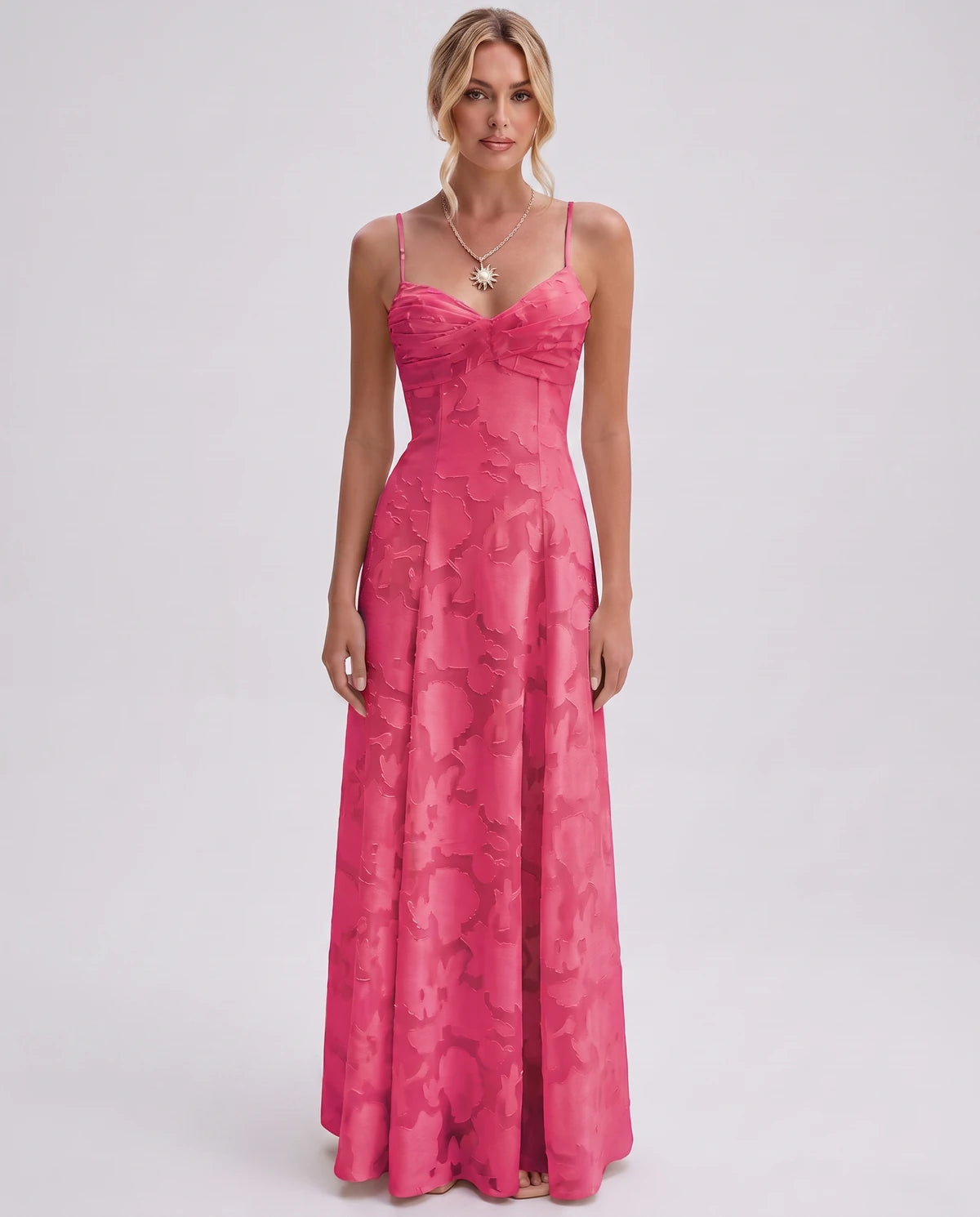 Sylvaine Maxi Dress — Hot Pink
