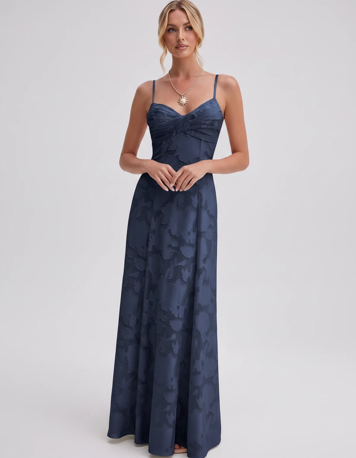 Sylvaine Maxi Dress — Navy | SKU: SD-93117-navy-2,SD-93117-navy-4,SD-93117-navy-6,SD-93117-navy-8,SD-93117-navy-10,SD-93117-navy-12,SD-93117-navy-14,SD-93117-navy-16,SD-93117-navy-16W,SD-93117-navy-18W,SD-93117-navy-20W,SD-93117-navy-22W