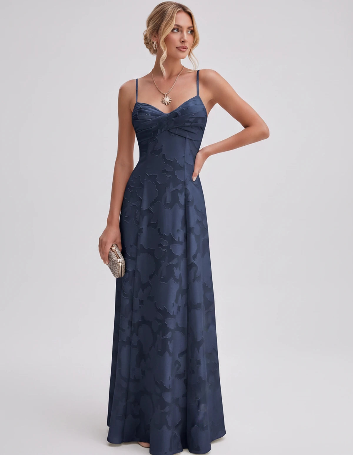 Sylvaine Maxi Dress — Navy | SKU: SD-93117-navy-2,SD-93117-navy-4,SD-93117-navy-6,SD-93117-navy-8,SD-93117-navy-10,SD-93117-navy-12,SD-93117-navy-14,SD-93117-navy-16,SD-93117-navy-16W,SD-93117-navy-18W,SD-93117-navy-20W,SD-93117-navy-22W