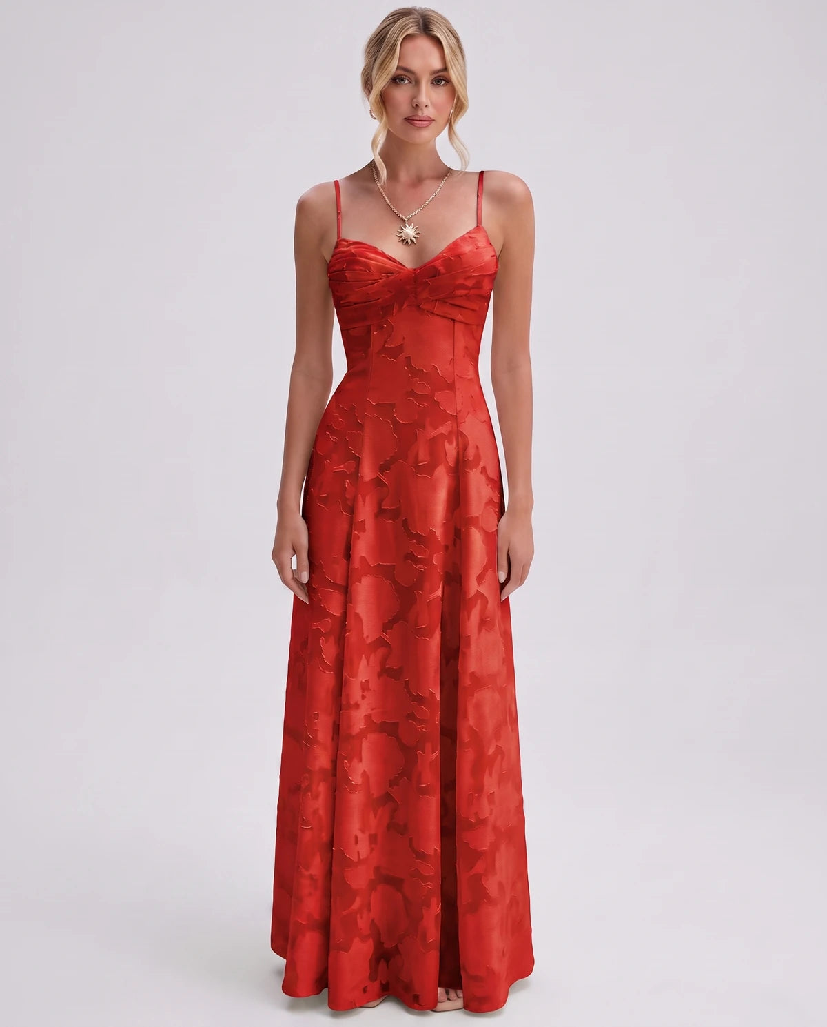 Sylvaine Maxi Dress — Red