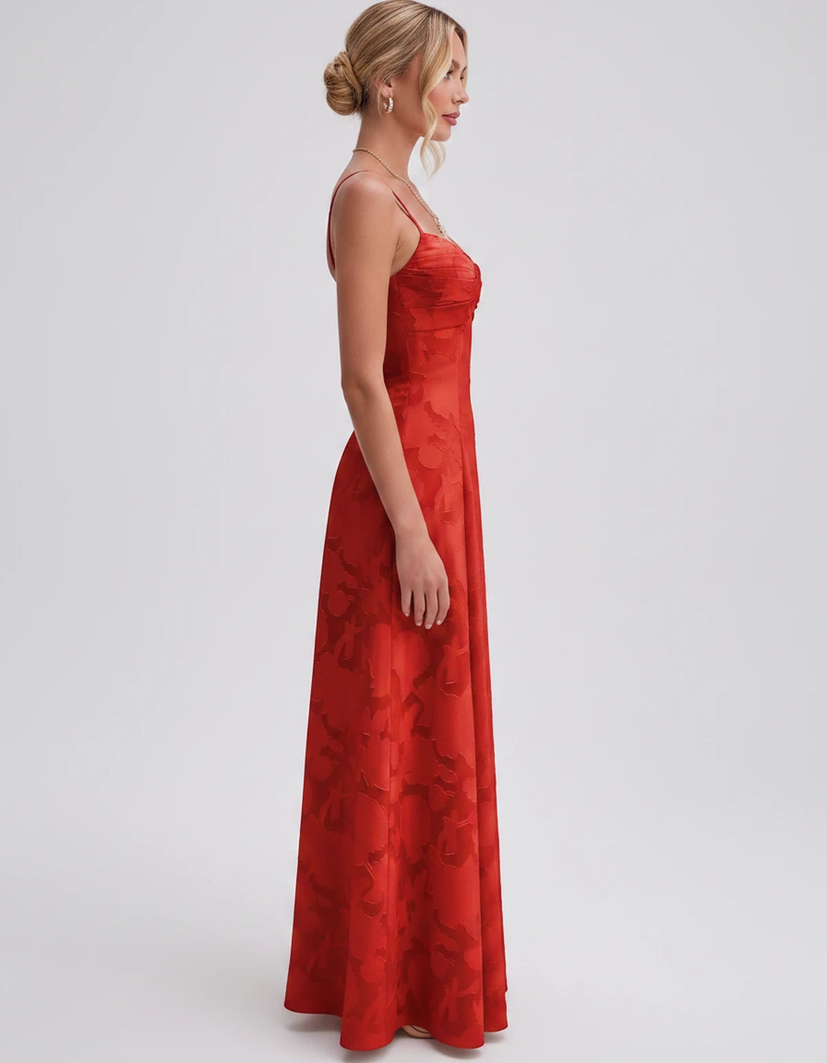 Sylvaine Maxi Dress — Red | SKU: SD-93117-red-2,SD-93117-red-4,SD-93117-red-6,SD-93117-red-8,SD-93117-red-10,SD-93117-red-12,SD-93117-red-14,SD-93117-red-16,SD-93117-red-16W,SD-93117-red-18W,SD-93117-red-20W,SD-93117-red-22W