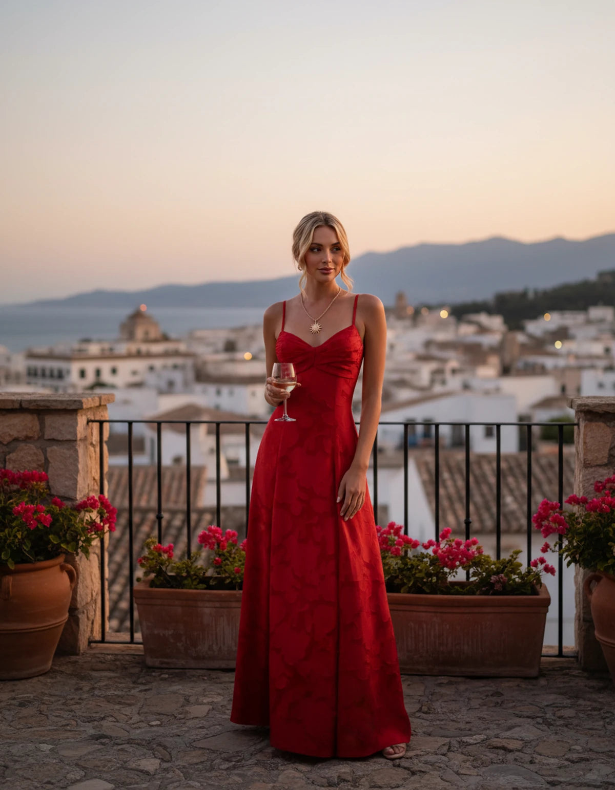 Sylvaine Maxi Dress — Red | SKU: SD-93117-red-2,SD-93117-red-4,SD-93117-red-6,SD-93117-red-8,SD-93117-red-10,SD-93117-red-12,SD-93117-red-14,SD-93117-red-16,SD-93117-red-16W,SD-93117-red-18W,SD-93117-red-20W,SD-93117-red-22W
