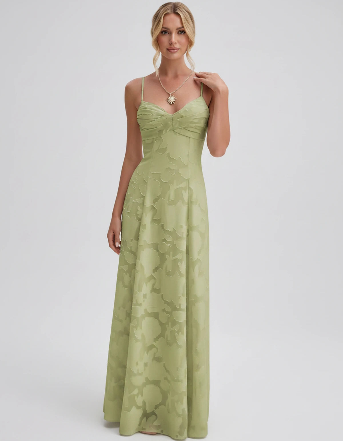 Sylvaine Maxi Dress — Sage Green | SKU: SD-93117-sagegreen-2,SD-93117-sagegreen-4,SD-93117-sagegreen-6,SD-93117-sagegreen-8,SD-93117-sagegreen-10,SD-93117-sagegreen-12,SD-93117-sagegreen-14,SD-93117-sagegreen-16,SD-93117-sagegreen-16W,SD-93117-sagegreen-18W,SD-93117-sagegreen-20W,SD-93117-sagegreen-22W
