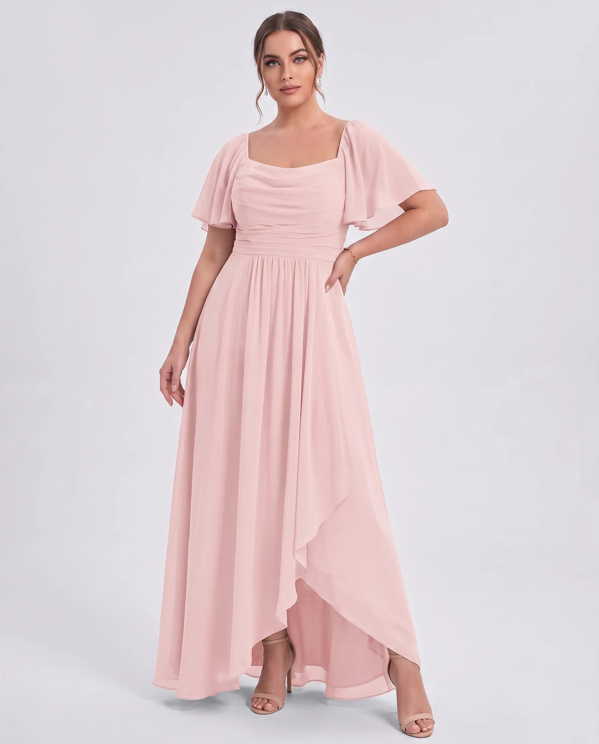 Sylviane Maxi Dress — Blush Pink