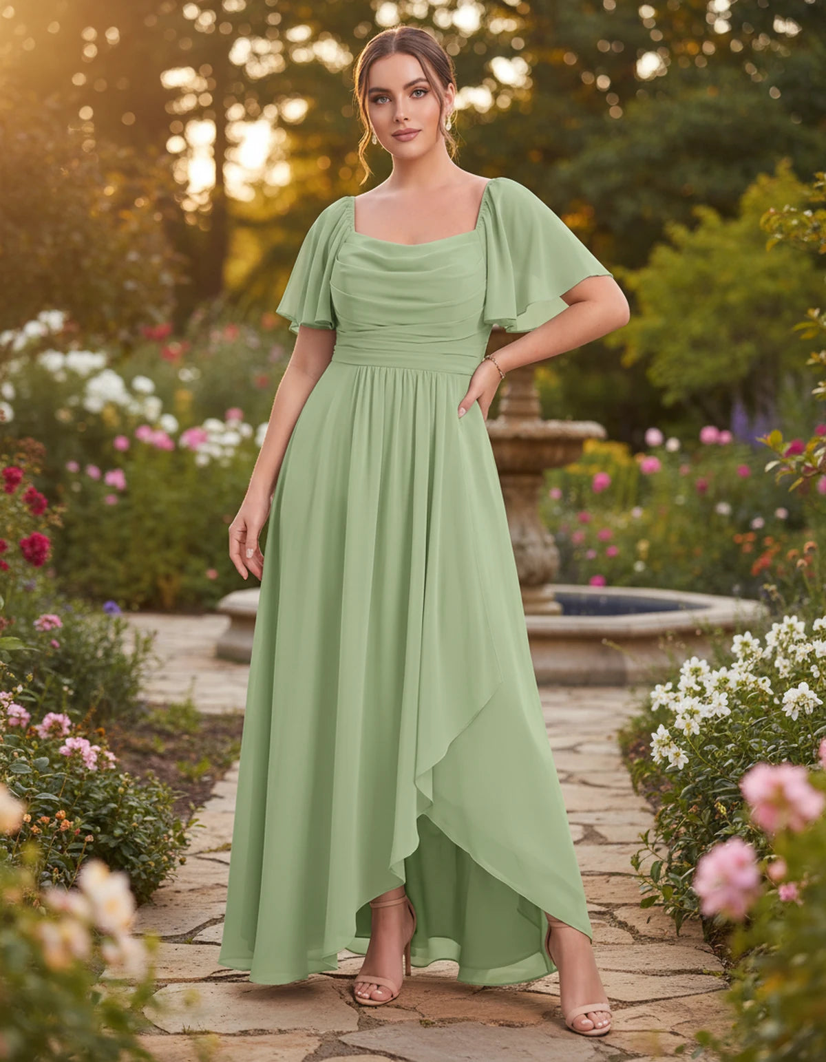 Sylviane Maxi Dress — Dusty Sage | SKU: SD-90380-dustysage-2,SD-90380-dustysage-4,SD-90380-dustysage-6,SD-90380-dustysage-8,SD-90380-dustysage-10,SD-90380-dustysage-12,SD-90380-dustysage-14,SD-90380-dustysage-16,SD-90380-dustysage-16W,SD-90380-dustysage-18W,SD-90380-dustysage-20W,SD-90380-dustysage-22W