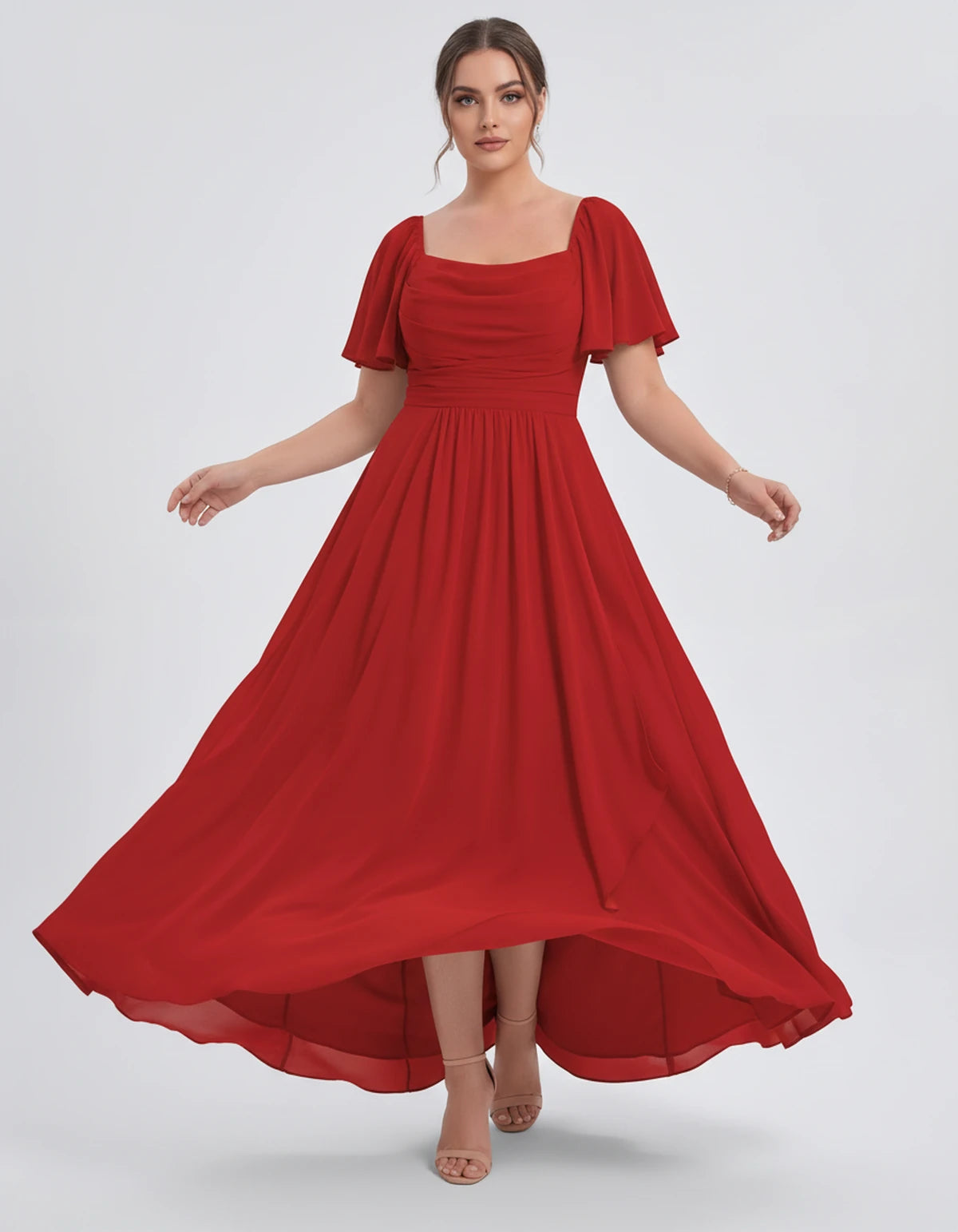 Sylviane Maxi Dress — Red | SKU: SD-90380-red-2,SD-90380-red-4,SD-90380-red-6,SD-90380-red-8,SD-90380-red-10,SD-90380-red-12,SD-90380-red-14,SD-90380-red-16,SD-90380-red-16W,SD-90380-red-18W,SD-90380-red-20W,SD-90380-red-22W