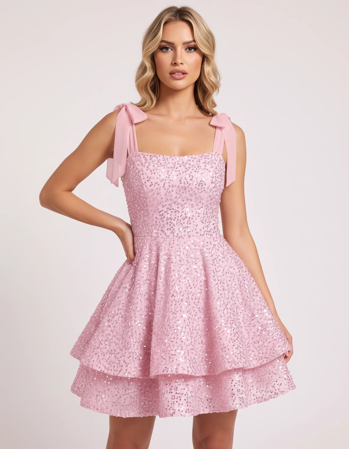 Tamsine Mini Dress — Pink | SKU: SD-65007-pink-2,SD-65007-pink-4,SD-65007-pink-6,SD-65007-pink-8,SD-65007-pink-10,SD-65007-pink-12,SD-65007-pink-14,SD-65007-pink-16,SD-65007-pink-16W,SD-65007-pink-18W,SD-65007-pink-20W,SD-65007-pink-22W