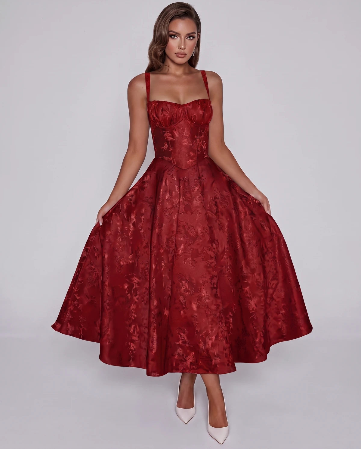 Tavira Midi Dresses — Red