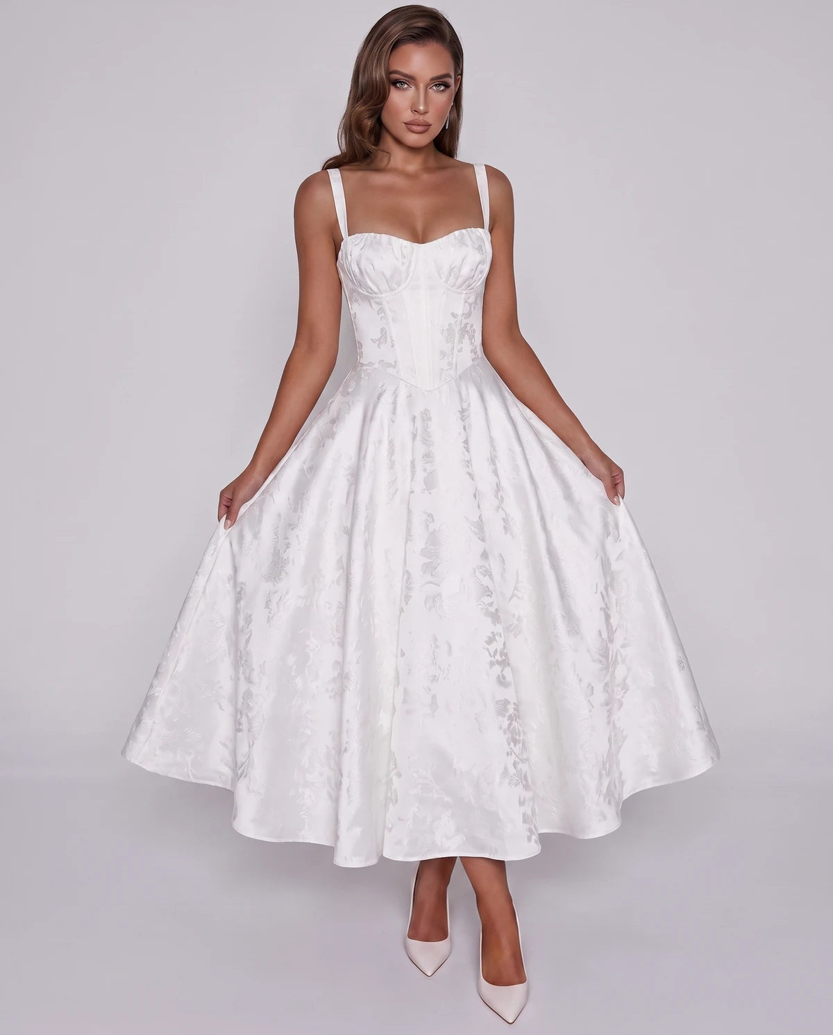 Tavira Midi Dresses — White