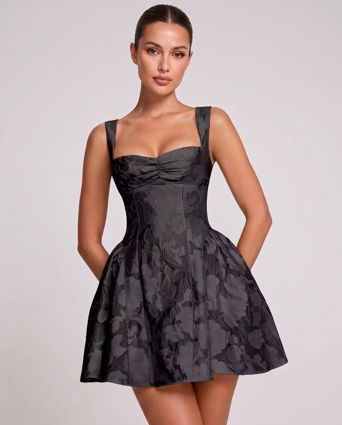 Theodora Mini Dress — Black