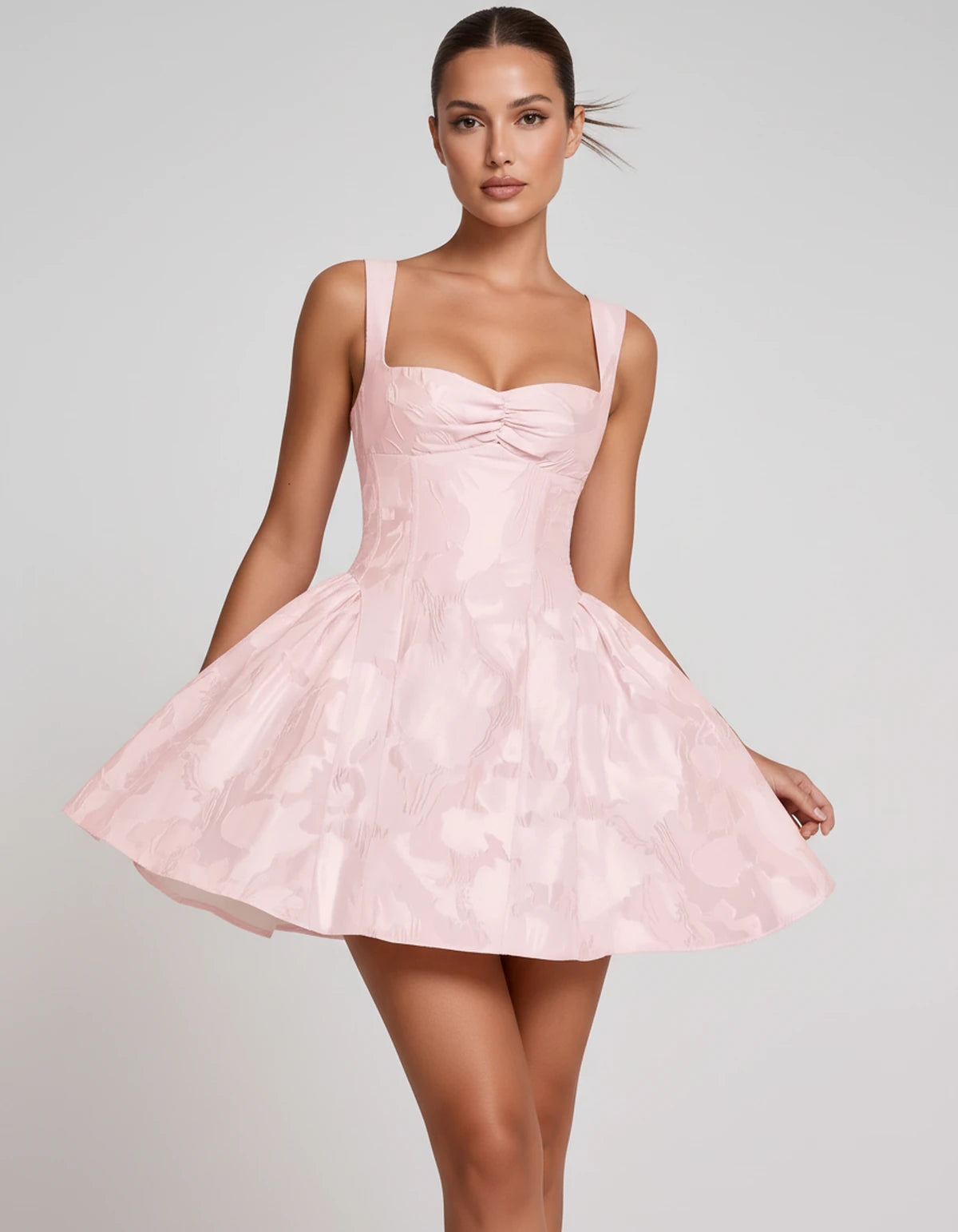 Theodora Mini Dress — Blush Pink | SKU: SD-88572-blushpink-2,SD-88572-blushpink-4,SD-88572-blushpink-6,SD-88572-blushpink-8,SD-88572-blushpink-10,SD-88572-blushpink-12,SD-88572-blushpink-14,SD-88572-blushpink-16,SD-88572-blushpink-16W,SD-88572-blushpink-18W,SD-88572-blushpink-20W,SD-88572-blushpink-22W