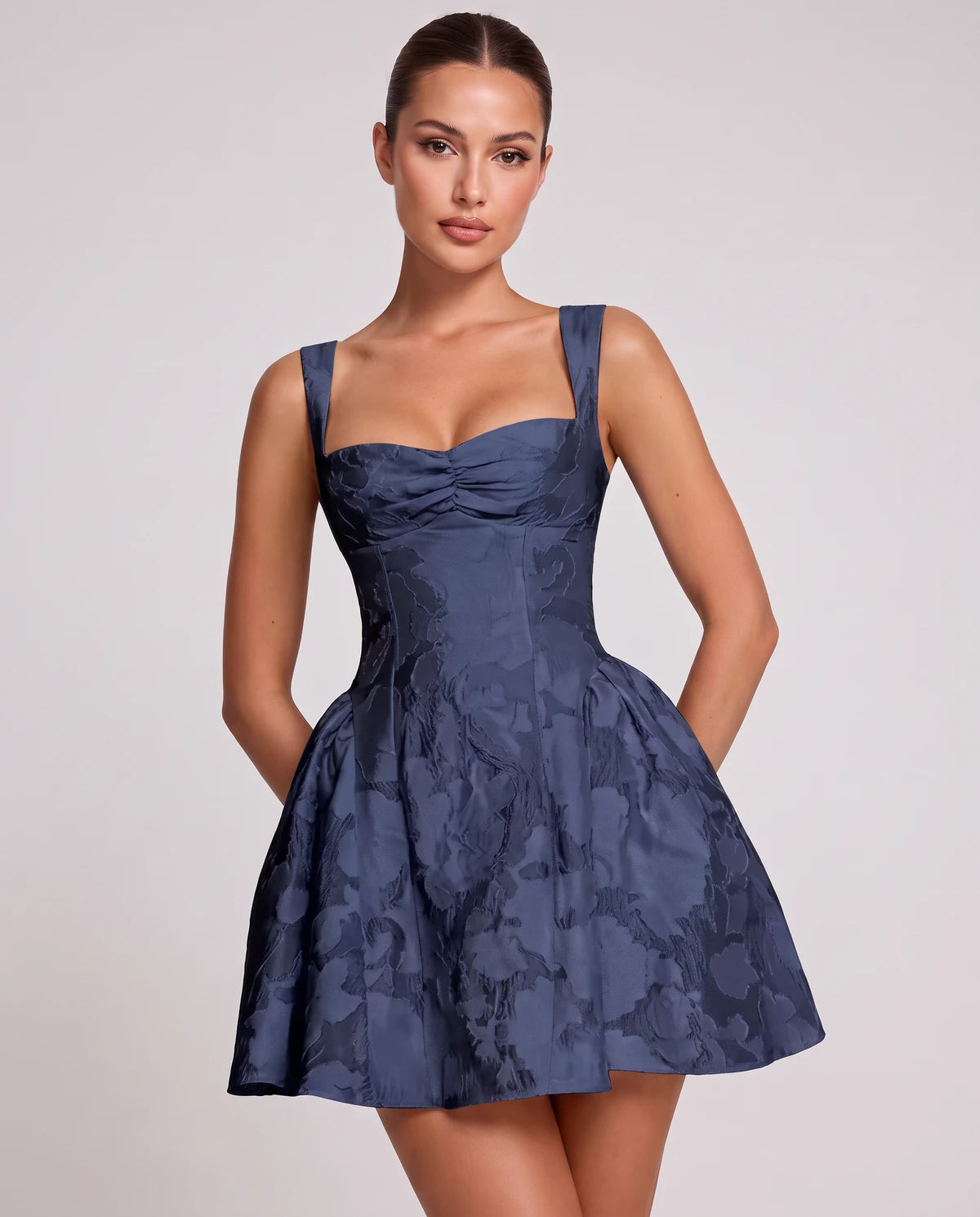 Theodora Mini Dress — Navy