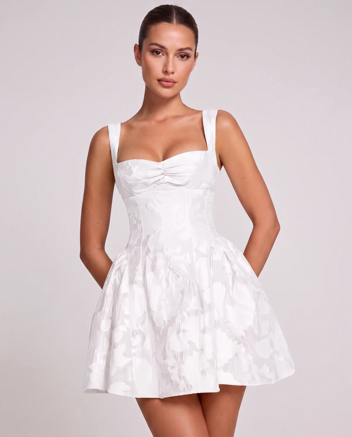 Theodora Mini Dress — White