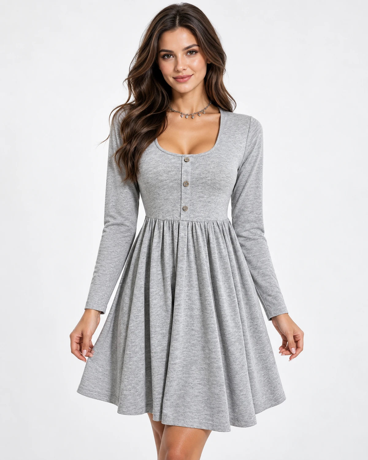 Tiphaine Mini Dress — Gray