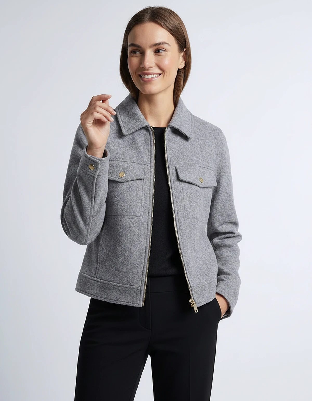 Tourmaline Coat — Gray | SKU: SD-77575-gray-XS,SD-77575-gray-S,SD-77575-gray-M,SD-77575-gray-L