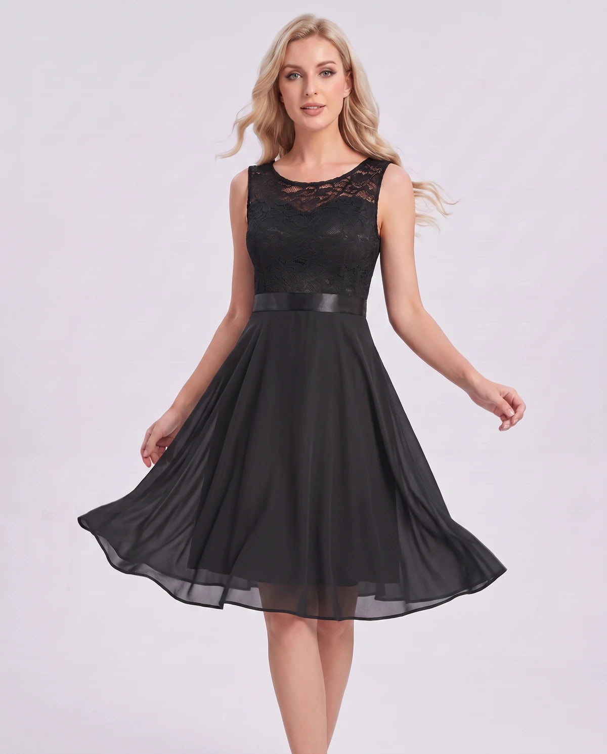 Trelawny Mini Dress — Black | SKU: SD-75946-black-XS,SD-75946-black-S,SD-75946-black-M,SD-75946-black-L,SD-75946-black-XL