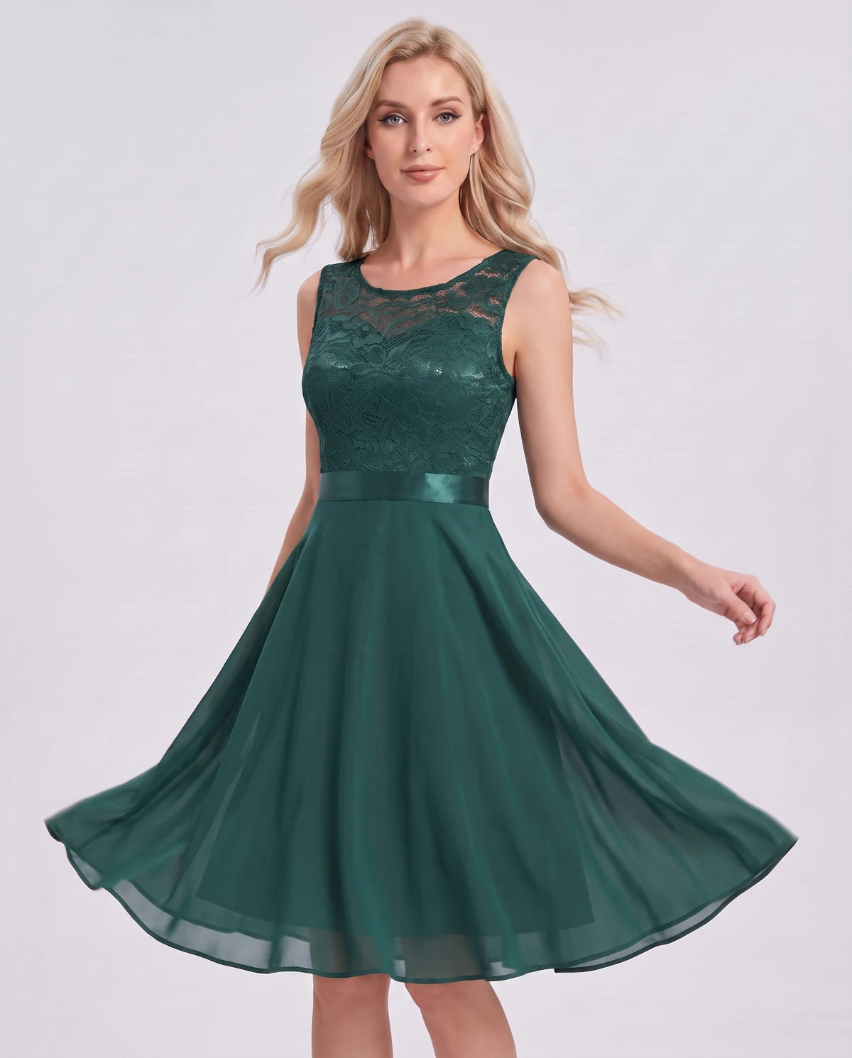 Trelawny Mini Dress — Dark Green | SKU: SD-75946-darkgreen-XS,SD-75946-darkgreen-S,SD-75946-darkgreen-M,SD-75946-darkgreen-L,SD-75946-darkgreen-XL