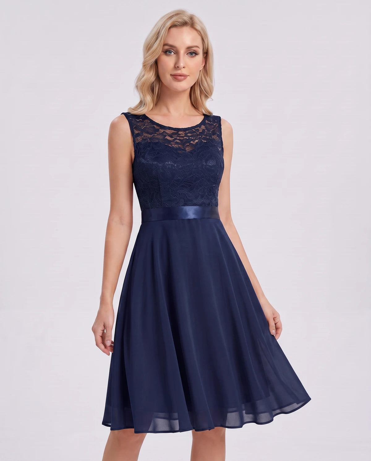 Trelawny Mini Dress — Navy Blue