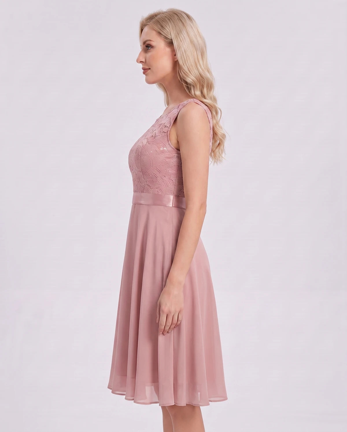 Trelawny Mini Dress — Pink | SKU: SD-75946-pink-XS,SD-75946-pink-S,SD-75946-pink-M,SD-75946-pink-L,SD-75946-pink-XL