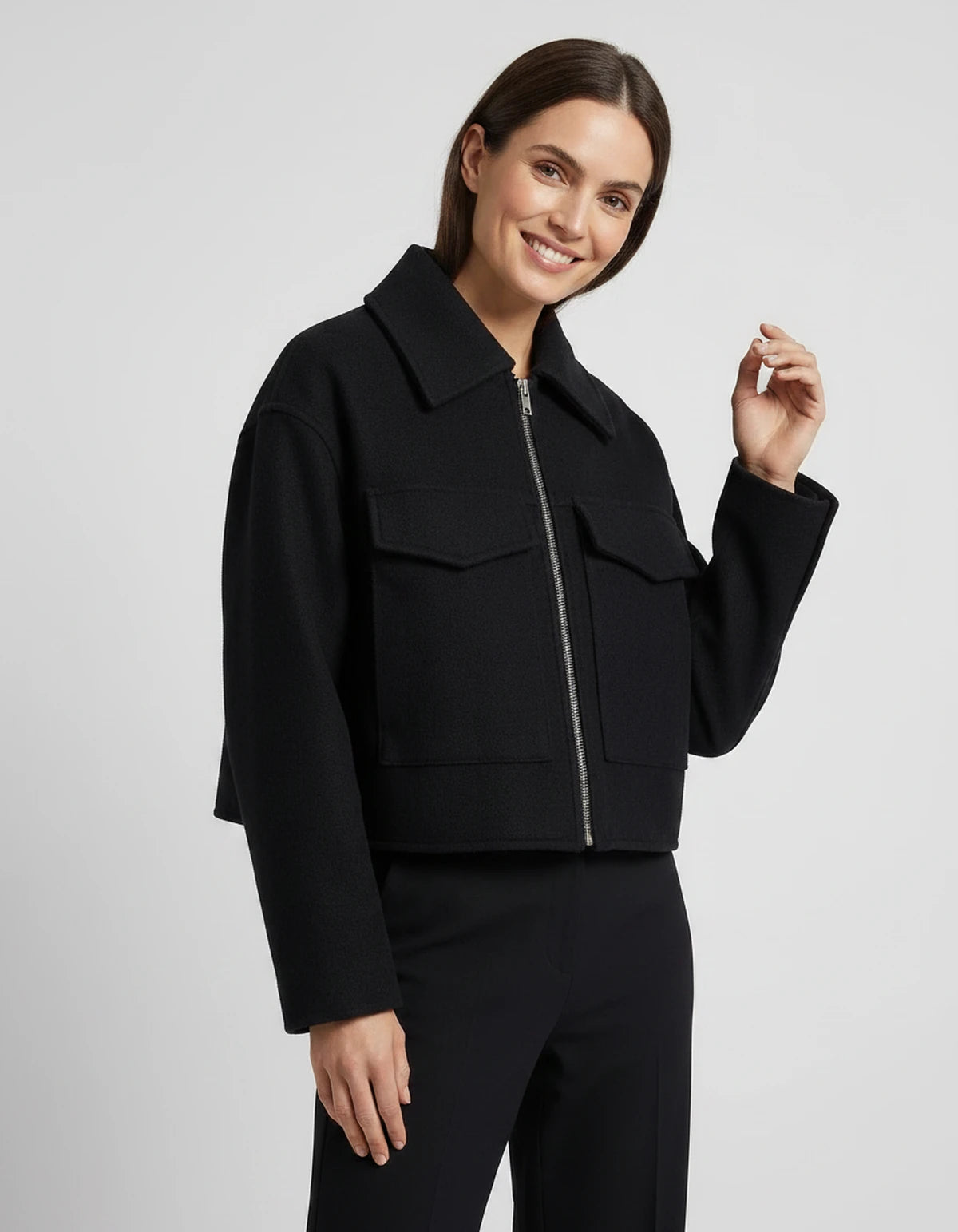 Ulyssa Coat — Black | SKU: SD-53959-black-XS,SD-53959-black-S,SD-53959-black-M,SD-53959-black-L