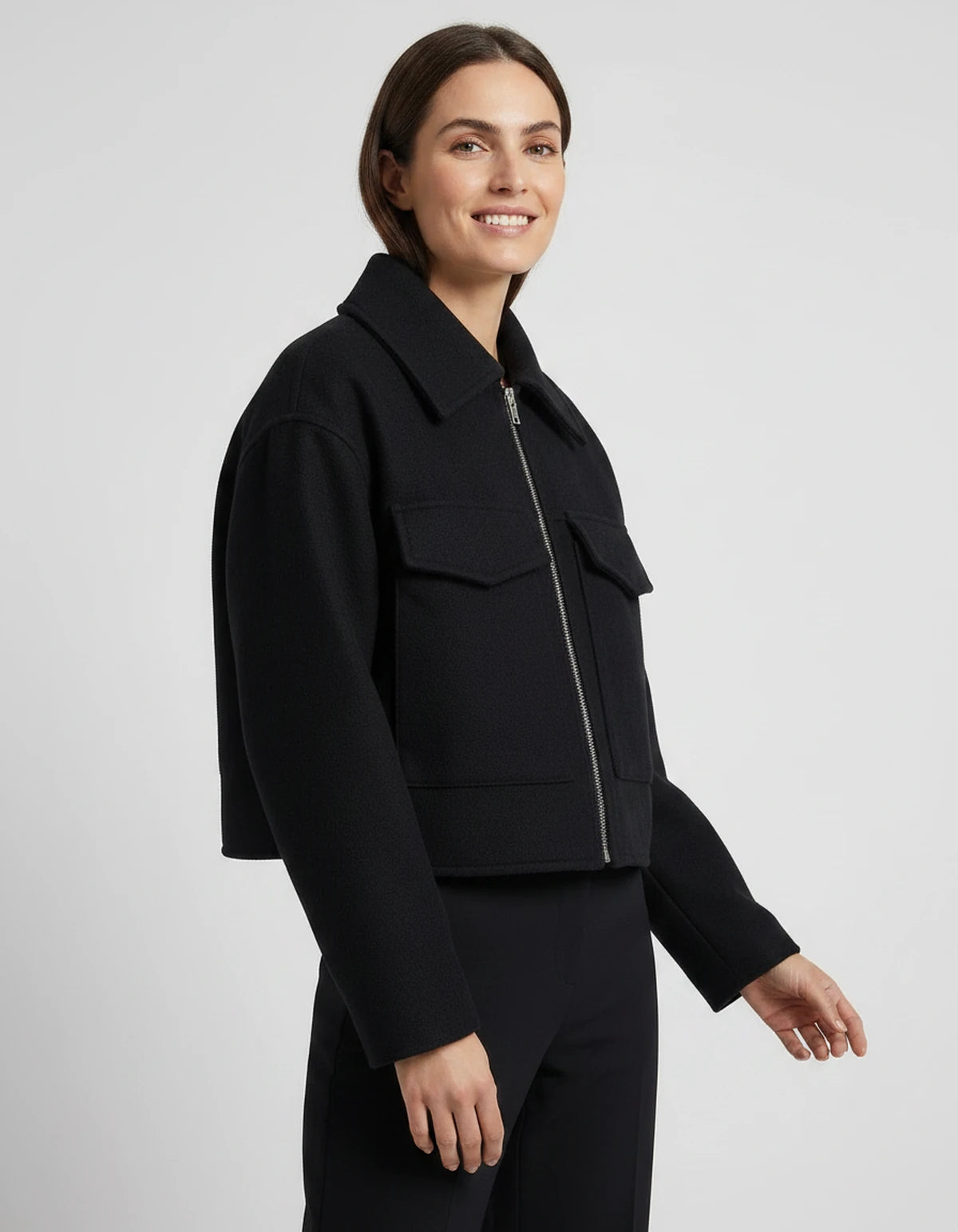 Ulyssa Coat — Black | SKU: SD-53959-black-XS,SD-53959-black-S,SD-53959-black-M,SD-53959-black-L