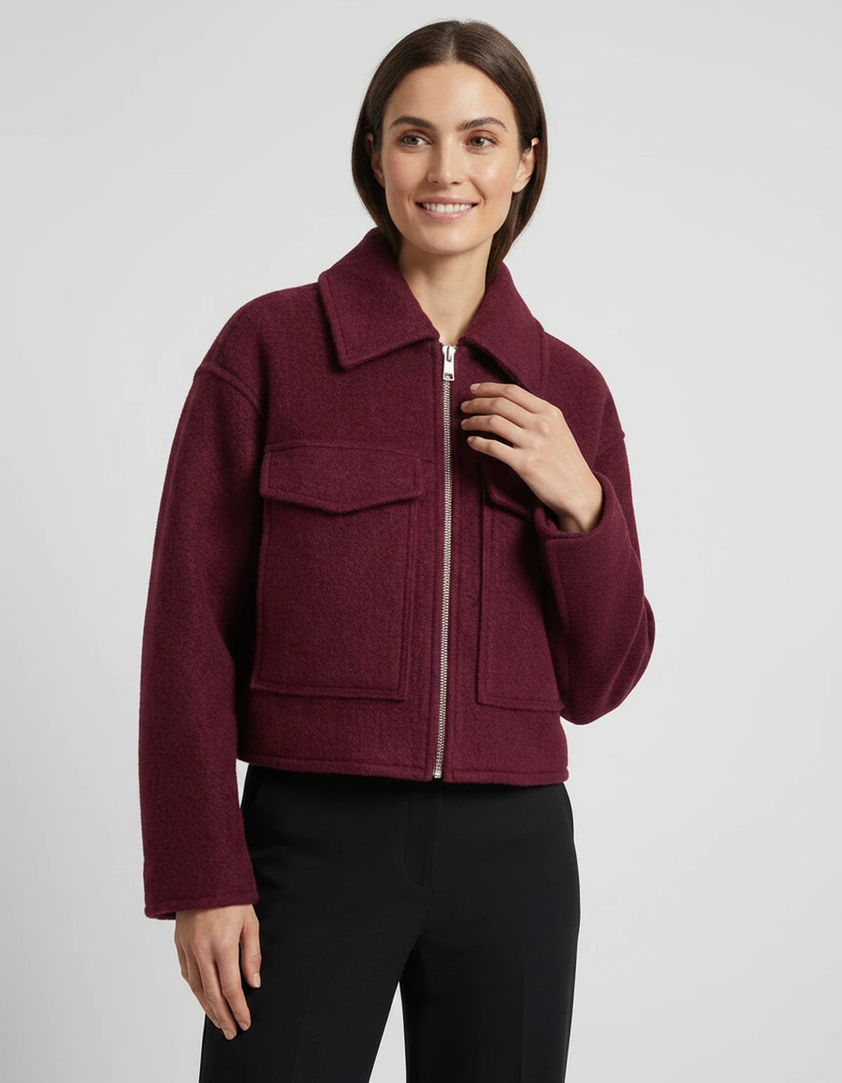 Ulyssa Coat — Burgundy