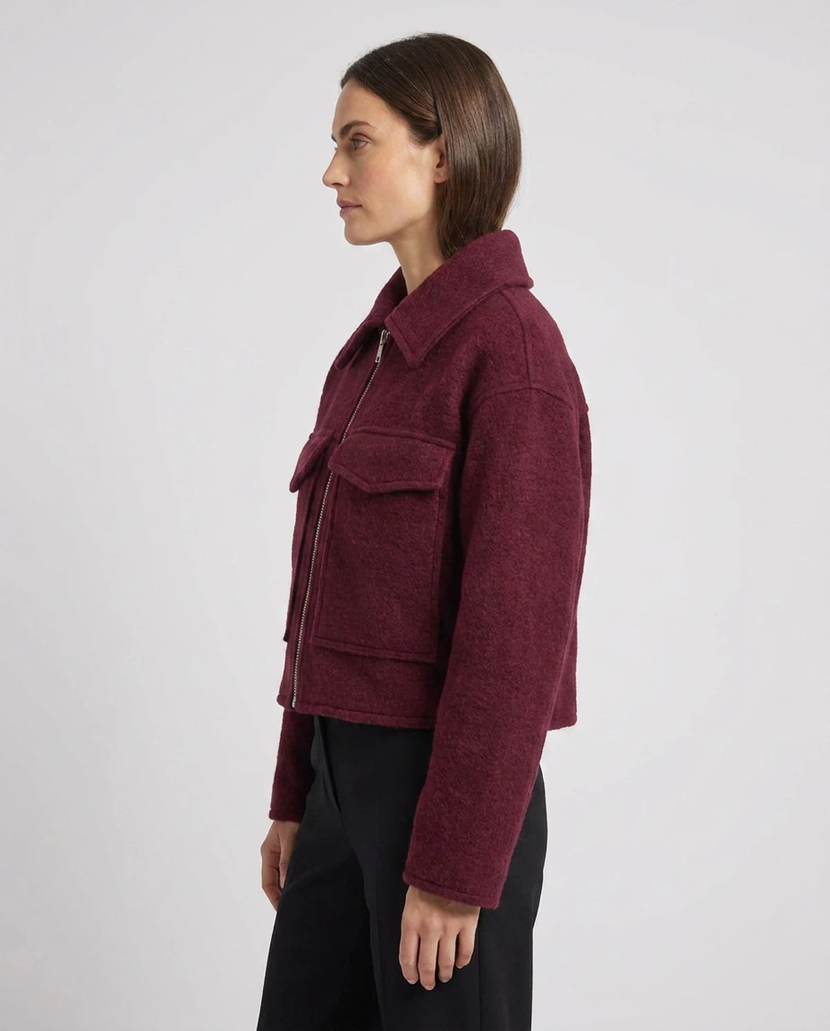 Ulyssa Coat — Burgundy | SKU: SD-53959-burgundy-XS,SD-53959-burgundy-S,SD-53959-burgundy-M,SD-53959-burgundy-L