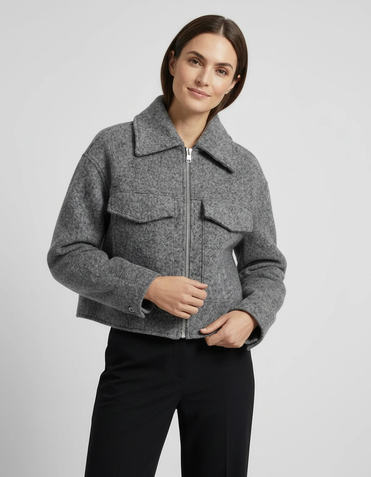 Ulyssa Coat — Grey | SKU: SD-53959-grey-XS,SD-53959-grey-S,SD-53959-grey-M,SD-53959-grey-L