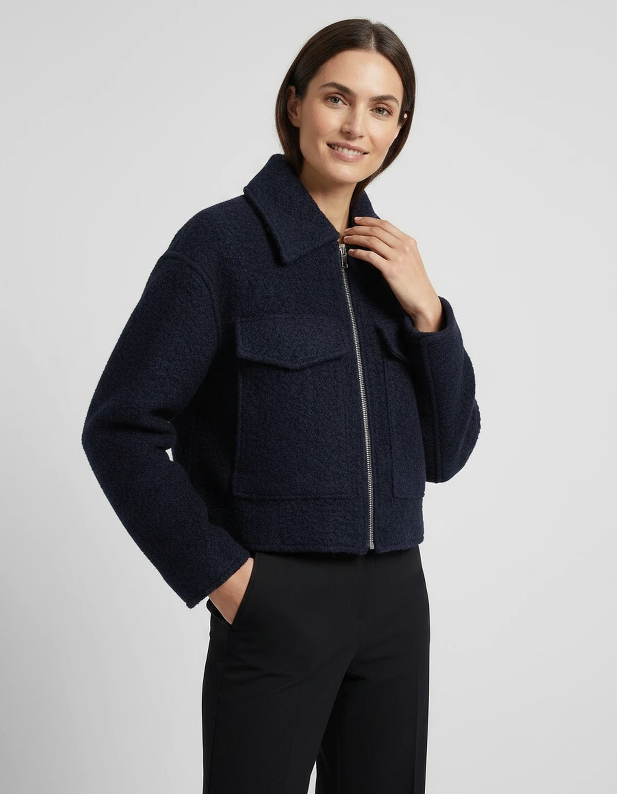Ulyssa Coat — Navy | SKU: SD-53959-navy-XS,SD-53959-navy-S,SD-53959-navy-M,SD-53959-navy-L