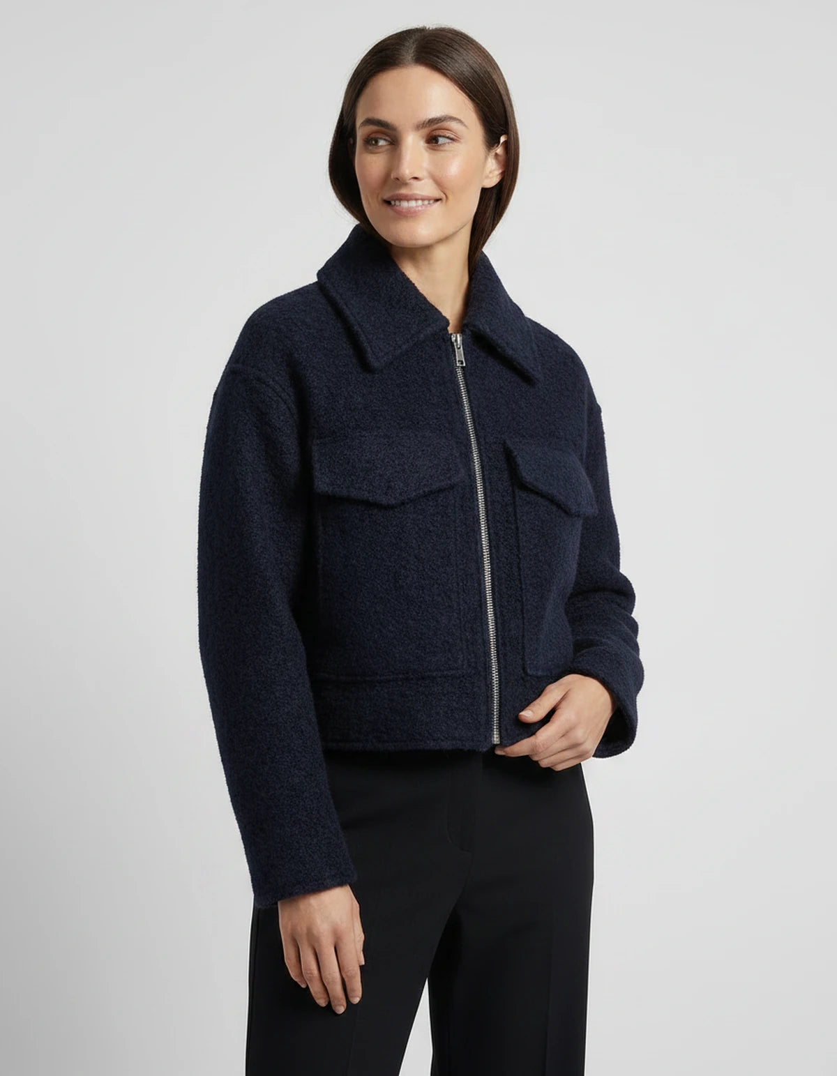 Ulyssa Coat — Navy | SKU: SD-53959-navy-XS,SD-53959-navy-S,SD-53959-navy-M,SD-53959-navy-L
