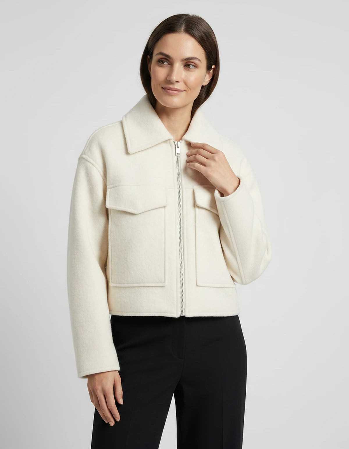 Ulyssa Coat — White | SKU: SD-53959-white-XS,SD-53959-white-S,SD-53959-white-M,SD-53959-white-L