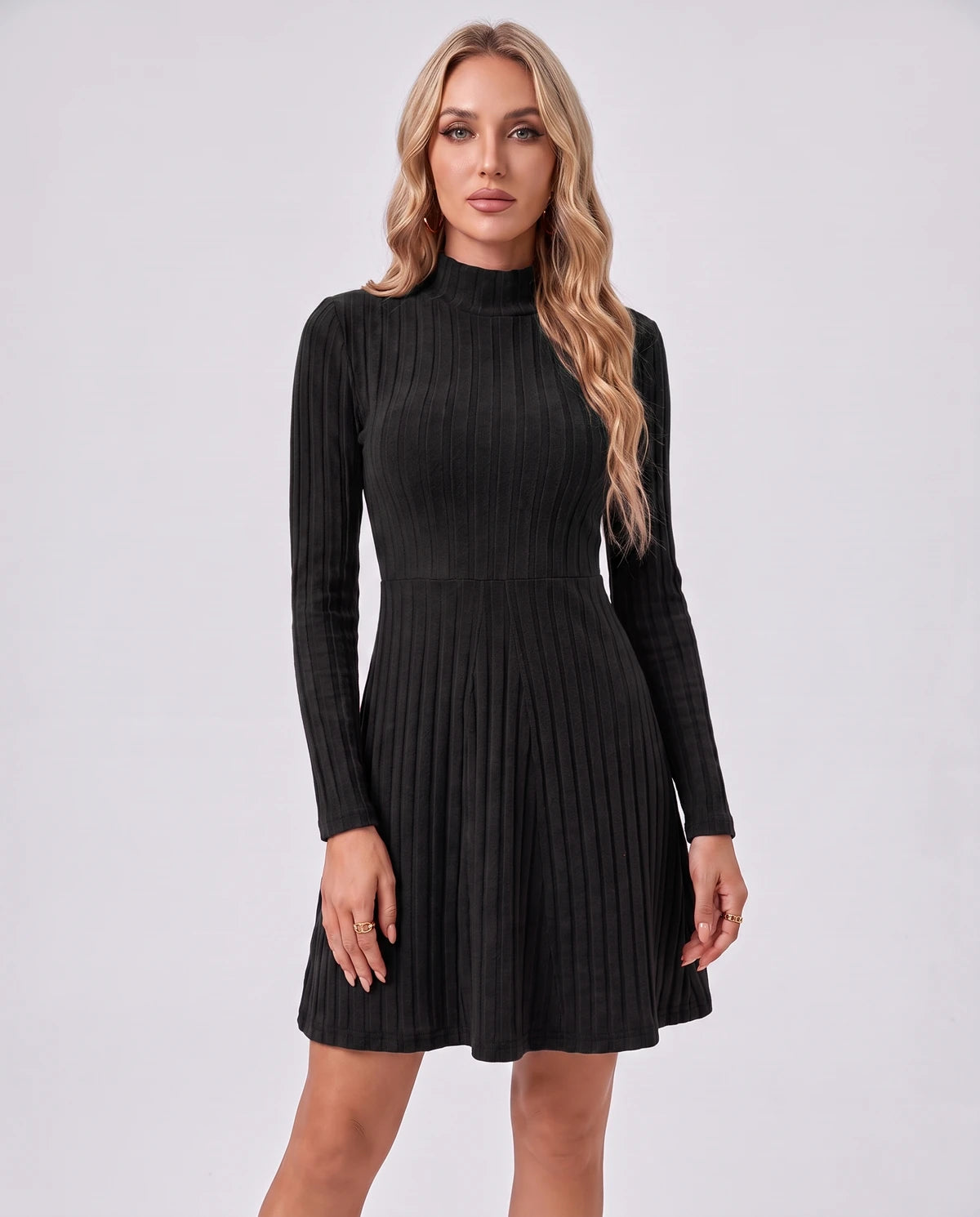 Undine Midi Dresses — Black