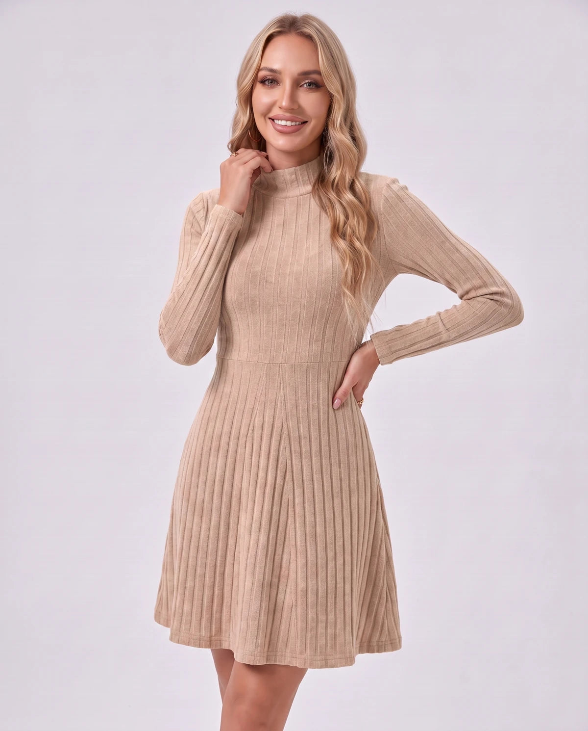 Undine Midi Dresses — Ivory | SKU: SD-16995-ivory-XS,SD-16995-ivory-S,SD-16995-ivory-M,SD-16995-ivory-L,SD-16995-ivory-XL,SD-16995-ivory-2XL