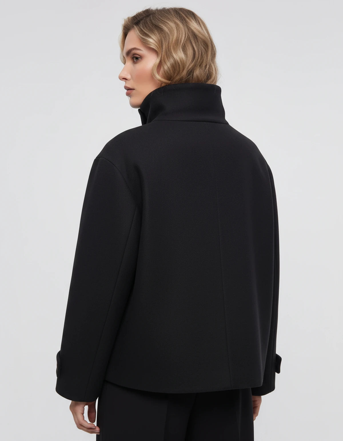 Valerienne Coat — Black | SKU: SD-11827-black-XS,SD-11827-black-S,SD-11827-black-M,SD-11827-black-L