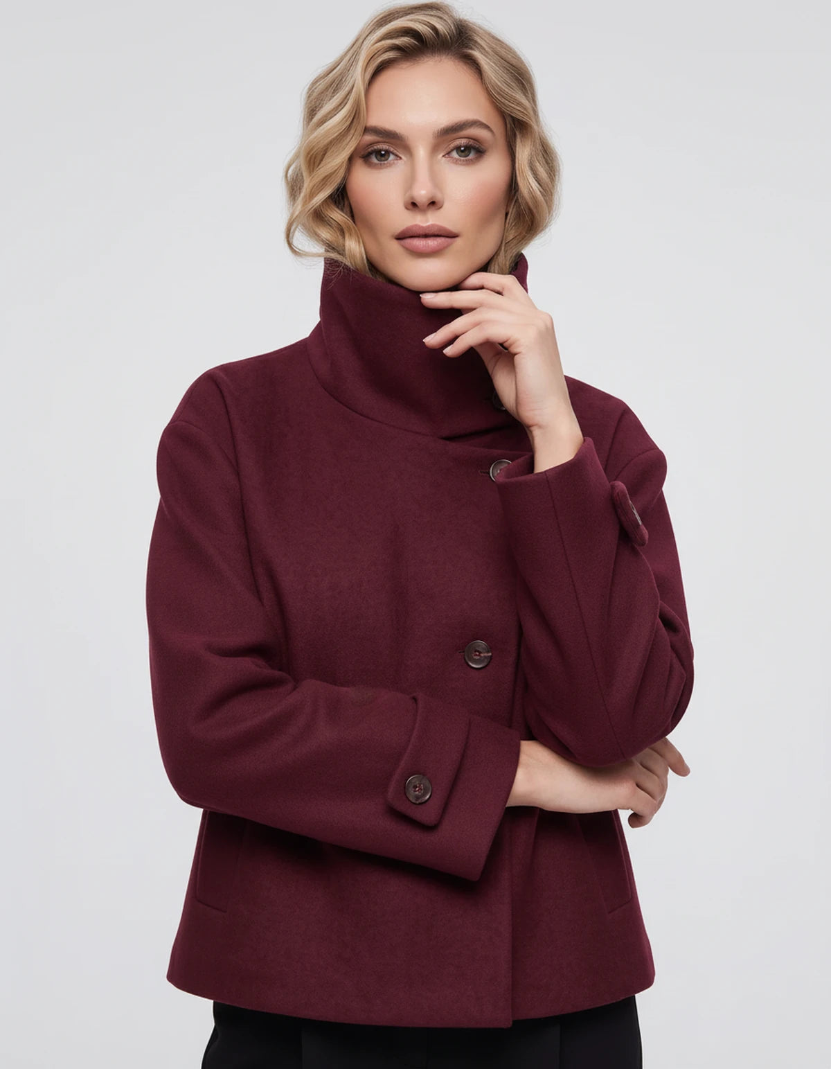 Valerienne Coat — Red | SKU: SD-11827-red-XS,SD-11827-red-S,SD-11827-red-M,SD-11827-red-L