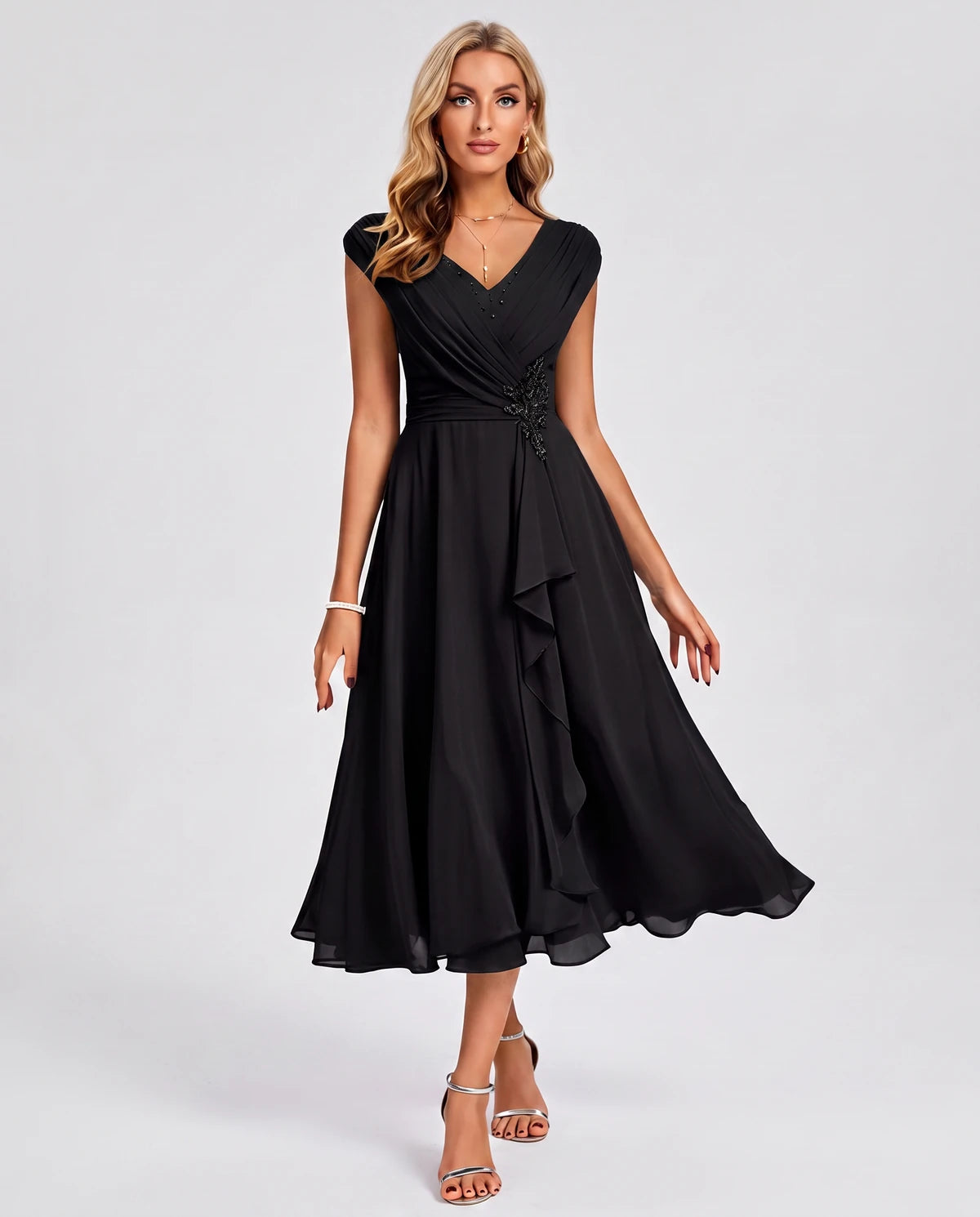 Verbena Midi Dresses — Black