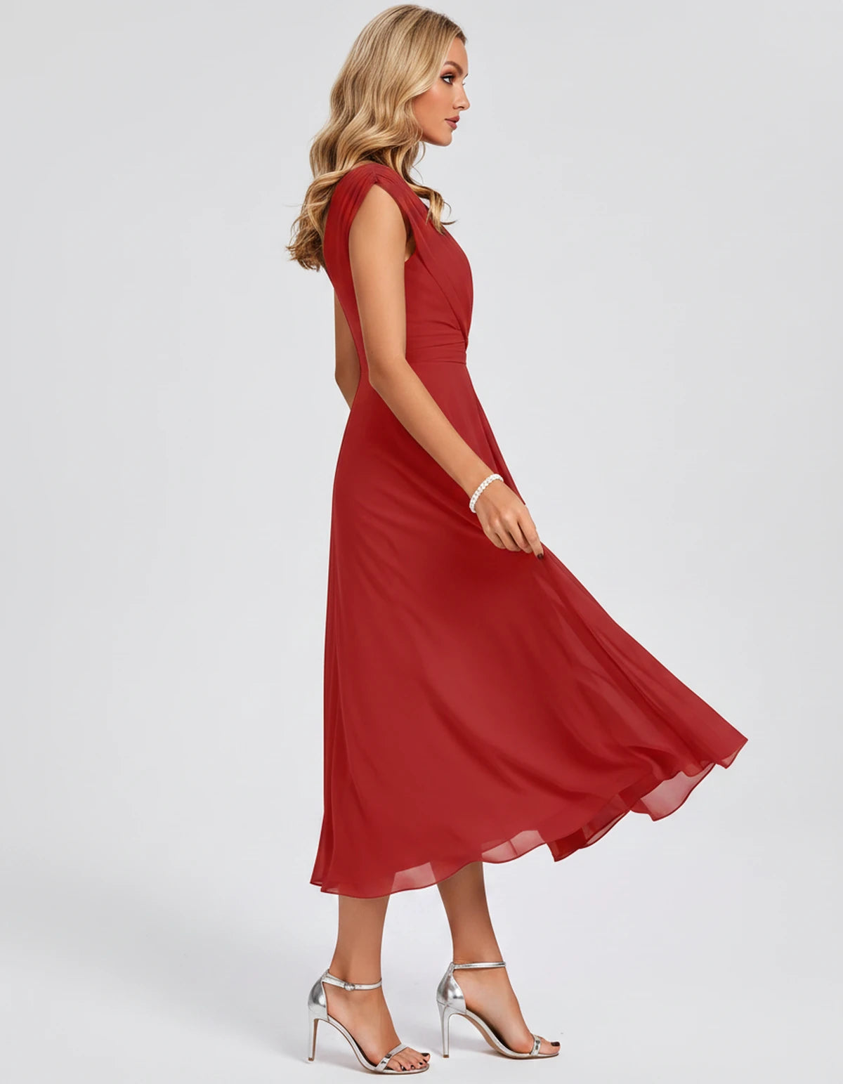 Verbena Midi Dresses — Red | SKU: SD-10524-red-2,SD-10524-red-4,SD-10524-red-6,SD-10524-red-8,SD-10524-red-10,SD-10524-red-12,SD-10524-red-14,SD-10524-red-16,SD-10524-red-16W,SD-10524-red-18W,SD-10524-red-20W,SD-10524-red-22W