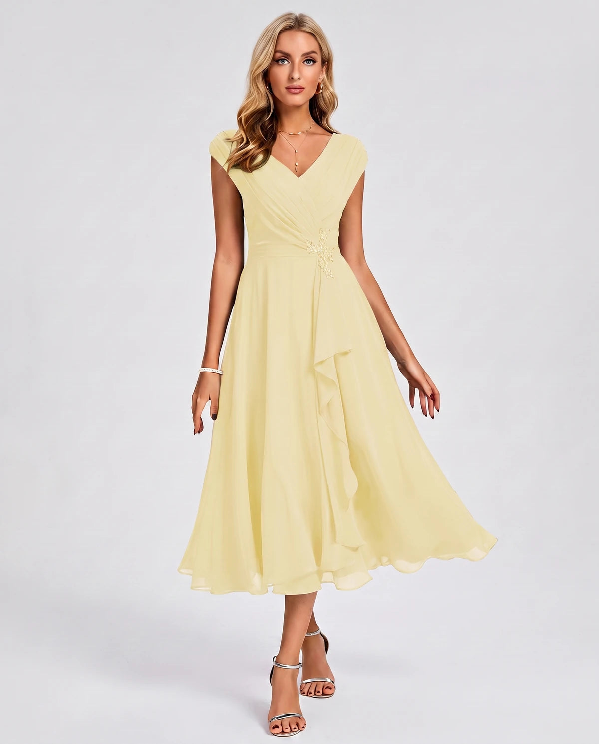 Verbena Midi Dresses — Yellow