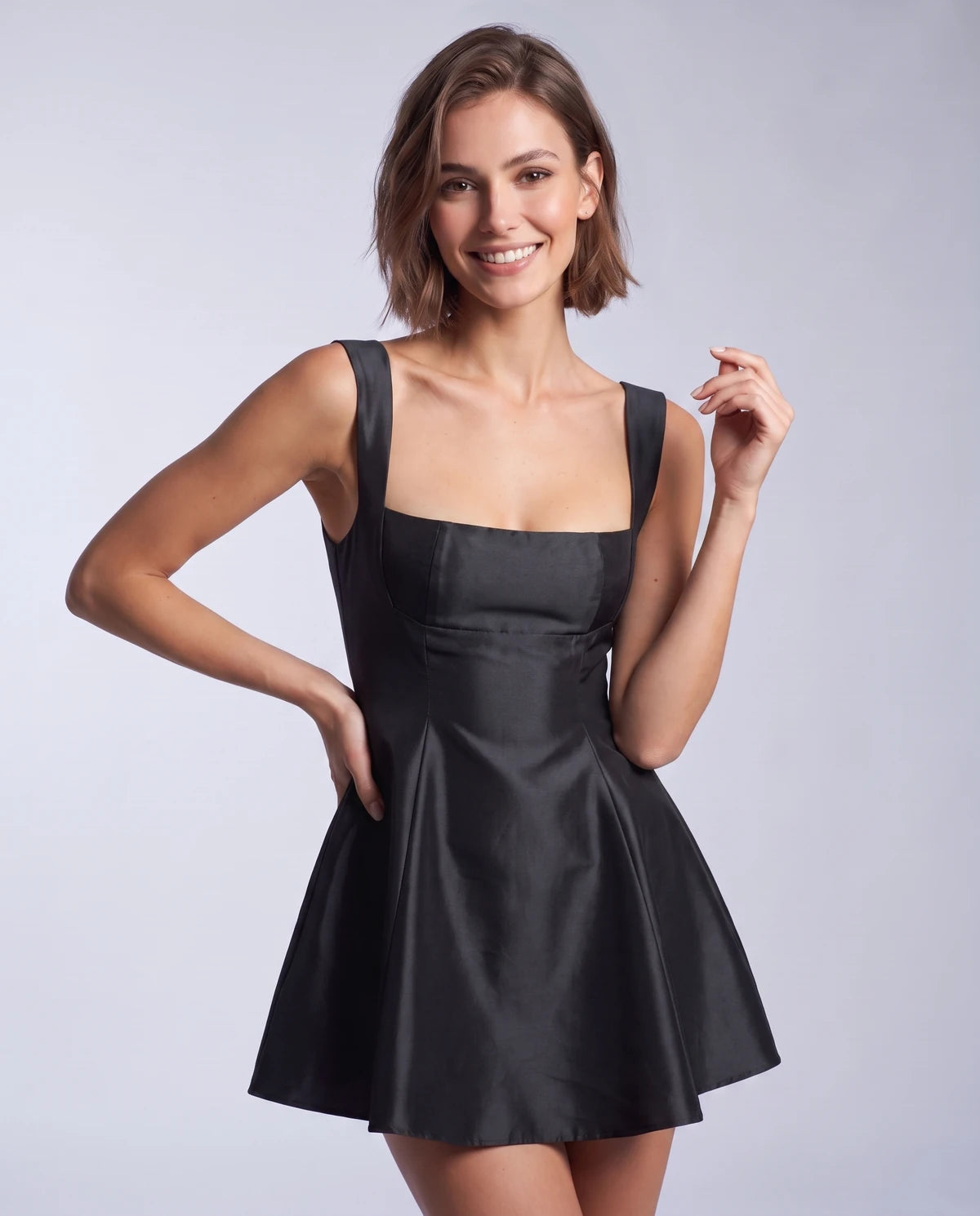 Verity Mini Dress — Black | SKU: SD-74341-black-XS,SD-74341-black-S,SD-74341-black-M,SD-74341-black-L