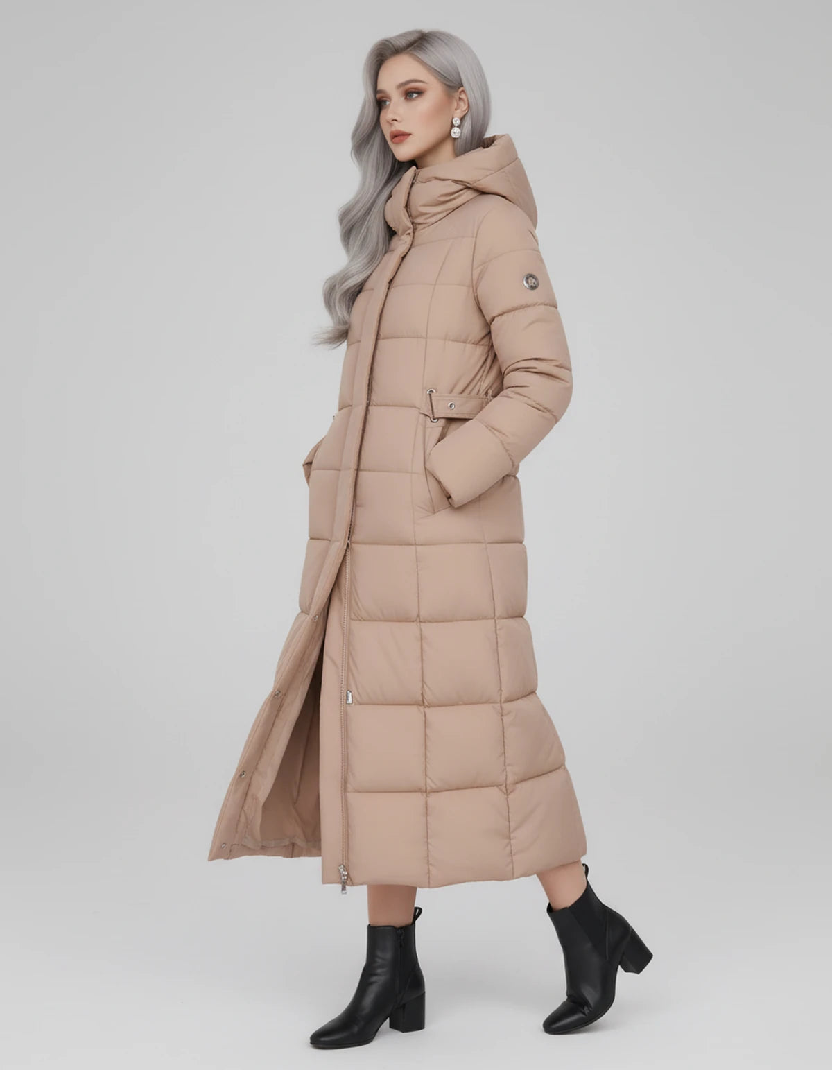 Veronique Coat — Khaki | SKU: SD-52848-khaki-XS,SD-52848-khaki-S,SD-52848-khaki-M,SD-52848-khaki-L,SD-52848-khaki-XL,SD-52848-khaki-2XL