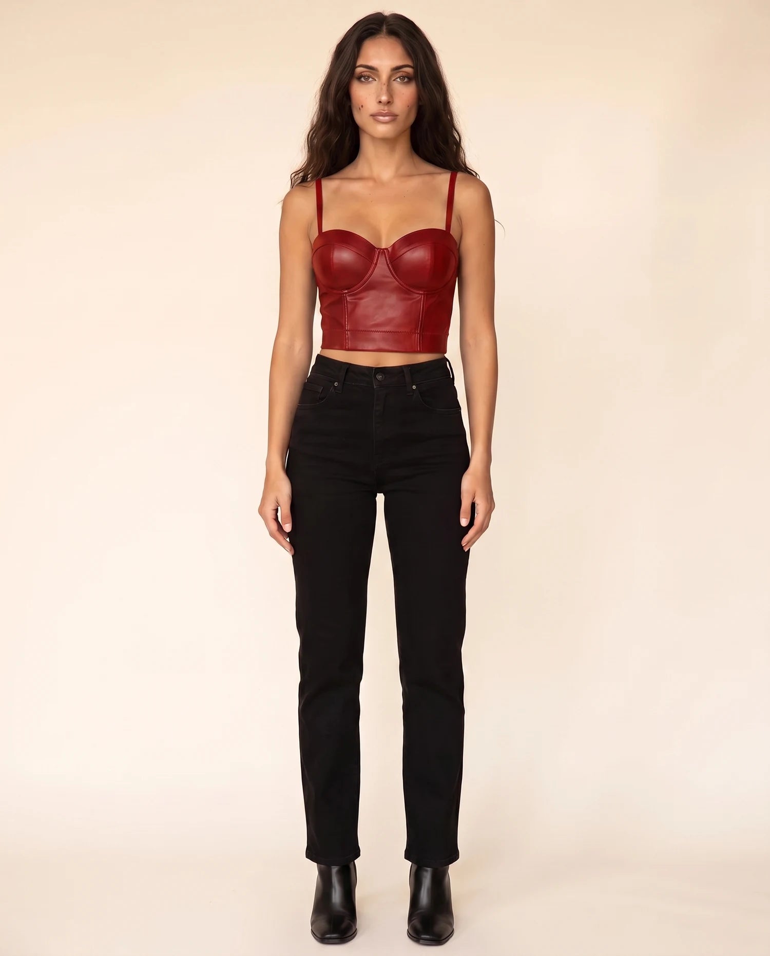 Vespera Bustier Top Red 03-front
